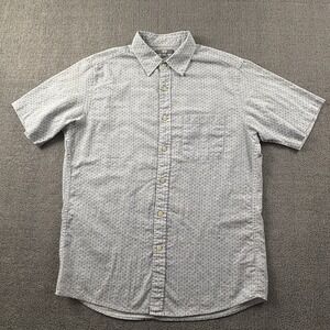 Uniqlo Shirt Adult Large Gray Button Up Short Sleeve Casual Preppy Men's